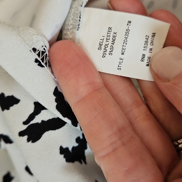 Melloday XL Black and White Patterned Top - Picture 4 of 6